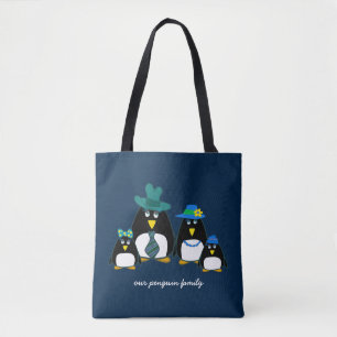 Funny Penguin Familie von 4 Weihnachtsgeschenke Tr Tasche