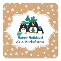 Funny Penguin Family Custom Christmas