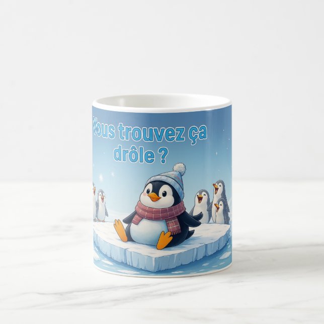 Funny Penguin Moment Kaffeetasse (Mittel)