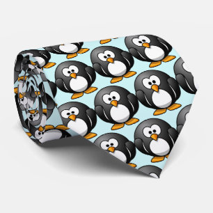 "Funny Penguin" Pattern Neck Tie Krawatte