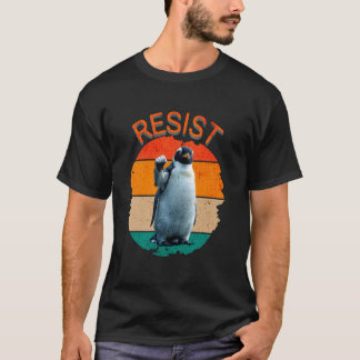 Funny Penguin Resist Penguins Protest Against Tari T-Shirt