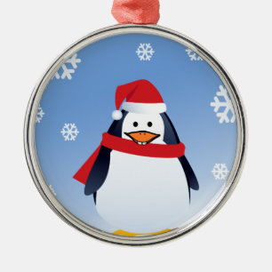 Funny Penguin Weihnachten Weihnachten Ornament Aus Metall