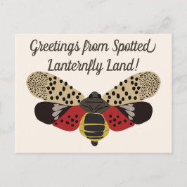 Funny Pennsylvania Gepunktet Lanternfly Custom Postkarte
