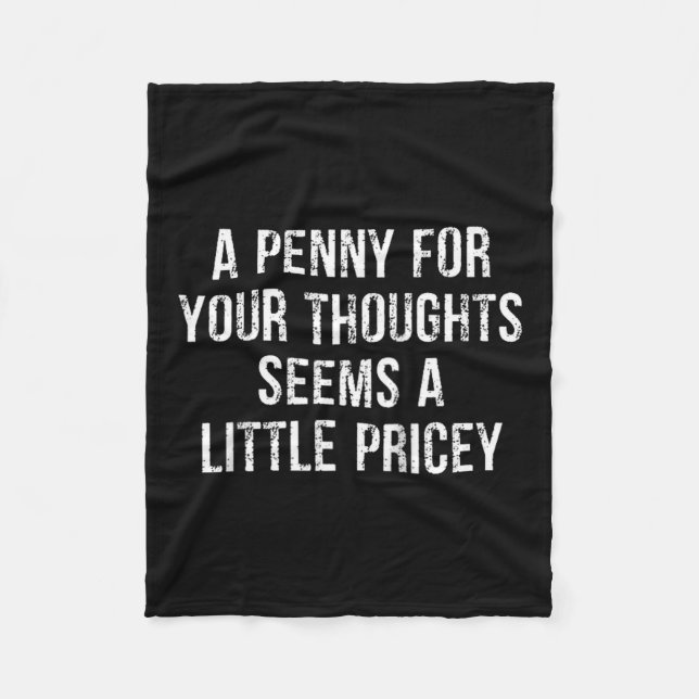 Funny, Penny For Your Thoughts Raglan Baseball Tee Fleecedecke (Vorderseite)