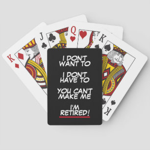 Funny pensionierte Geschenke Spielkarten für den R
