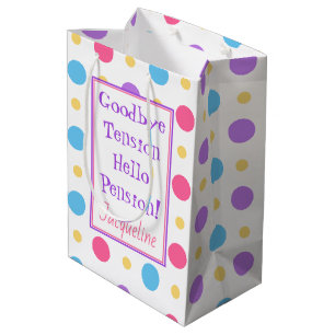 Funny Pensiontion Hallo Pensionsquote farbenfroh Mittlere Geschenktüte