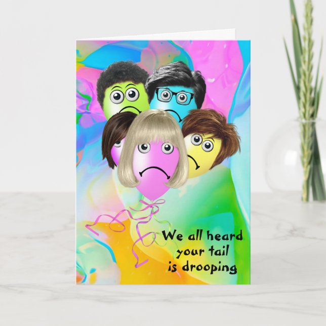 Funny People Balloons werden gut Karte (Vorderseite)