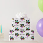 Funny People Birthday Balloons on White Geschenkpapier<br><div class="desc">Menschen Ballons mit Lächeln, Augäpfeln, Brillen und Haaren auf weißem Hintergrund aus der Gruppe. Die Hintergrundfarbe kann geändert werden.</div>