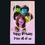 Funny People Birthday Party Balloons Kleine Geschenktüte<br><div class="desc">Balloons mit Lächeln,  Augenballen,  Brillen und Haaren auf Polka Dot Hintergrund zum Geburtstag. Text ist bearbeitbar.</div>