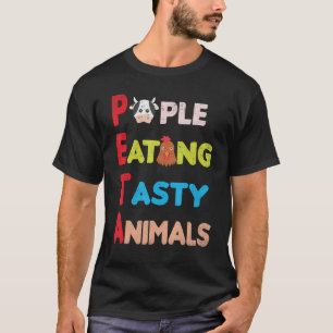 Funny People esst leckere Tiere - PETA Parody G T-Shirt