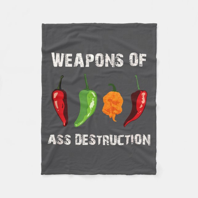 Funny Pepper Chili Head Scy Hot Foods  Fleecedecke (Vorderseite)