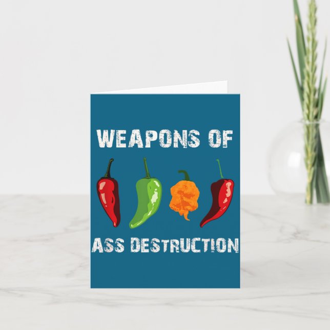 Funny Pepper Chili Head Scy Hot Foods  Karte (Vorderseite)