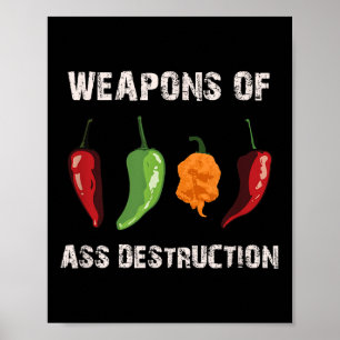 Funny Pepper Chili Head Spicy Hot Foods Poster