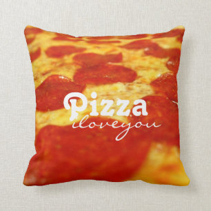 Funny Pepperoni Käse Pizza Addict Fast Food Kissen