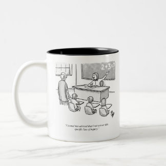 Funny Percenters Classroom Lawyer Cartoon Spaß Zweifarbige Tasse