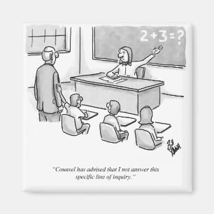 Funny Percentres Classroom Anwalt Cartoon Spaß Magnet