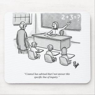 Funny Percentres Classroom Anwalt Cartoon Spaß Mousepad