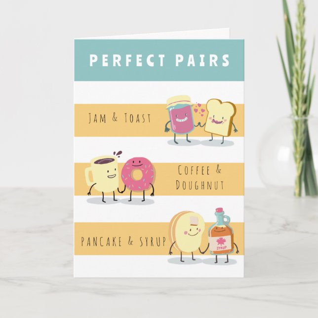 FUNNY PERFECT PAIR ANNIVERSARY KARTE (Vorderseite)