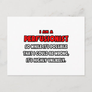 Funny Perfusionist .. Sehr unwahrscheinlich Postkarte