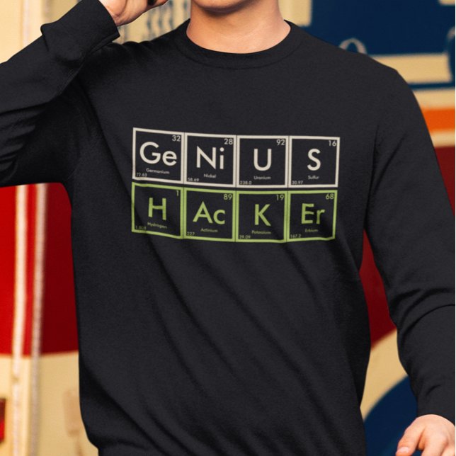 Funny Periodic Elements Genius Hacker Sweatshirt (Von Creator hochgeladen)