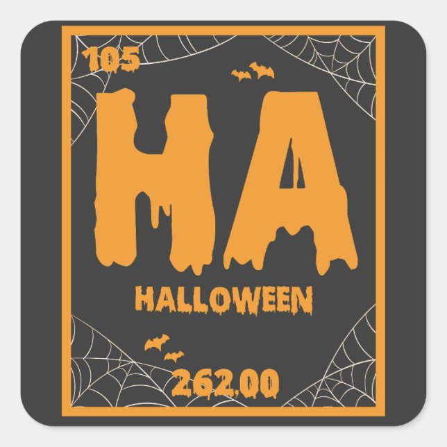 Funny Periodic Table Halloween Chemical Gift Quadratischer Aufkleber (Vorderseite)