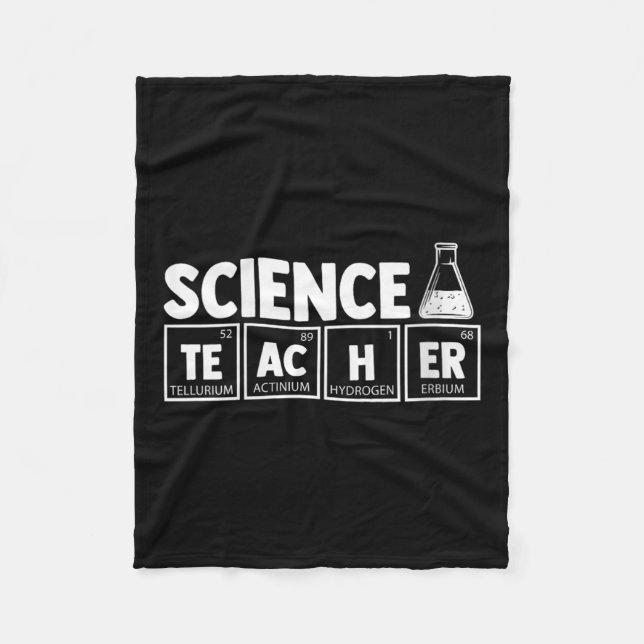 Funny Periodic Table Science Teacher Nerd C Fleecedecke (Vorderseite)