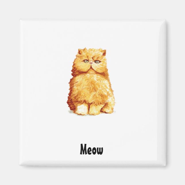 Funny Persian Cat Magnet (Vorne)