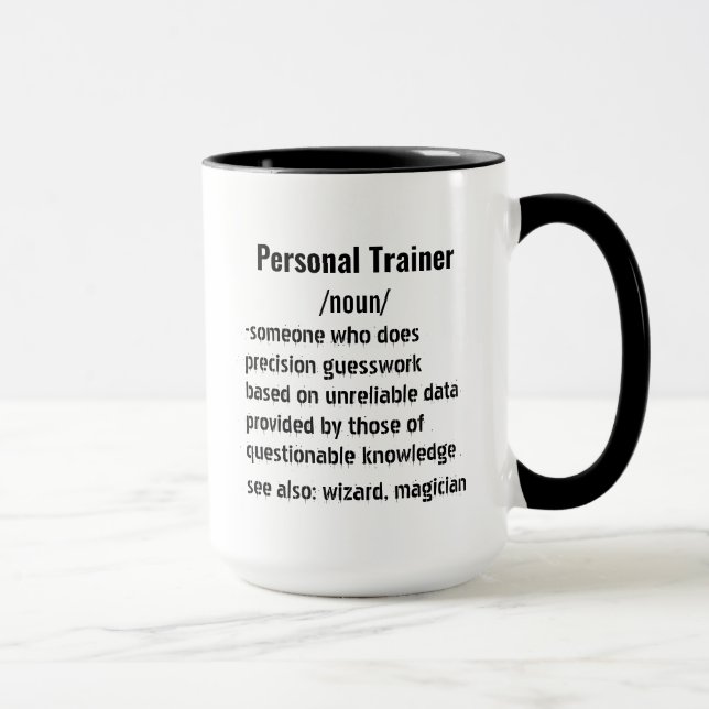 Funny Personal Trainer Definition Geschenke Tasse (Rechts)
