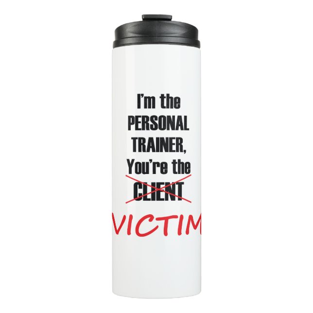 Funny Personal Trainer Fitness Gym Tumbler Thermosbecher (Vorderseite)