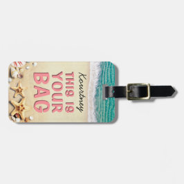 Funny Personalisiert Beach Summer Bag Achtung Gepäckanhänger