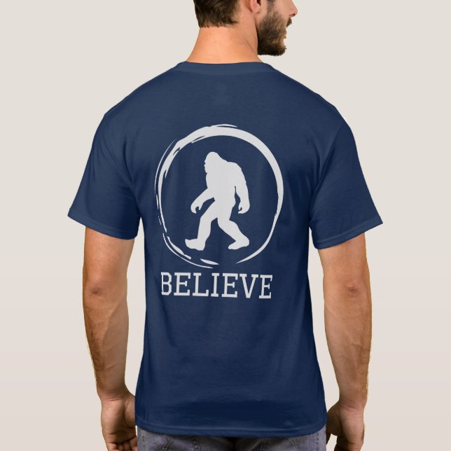 Funny Personalisiert Big Foot Glaube T - Shirt (Rückseite)