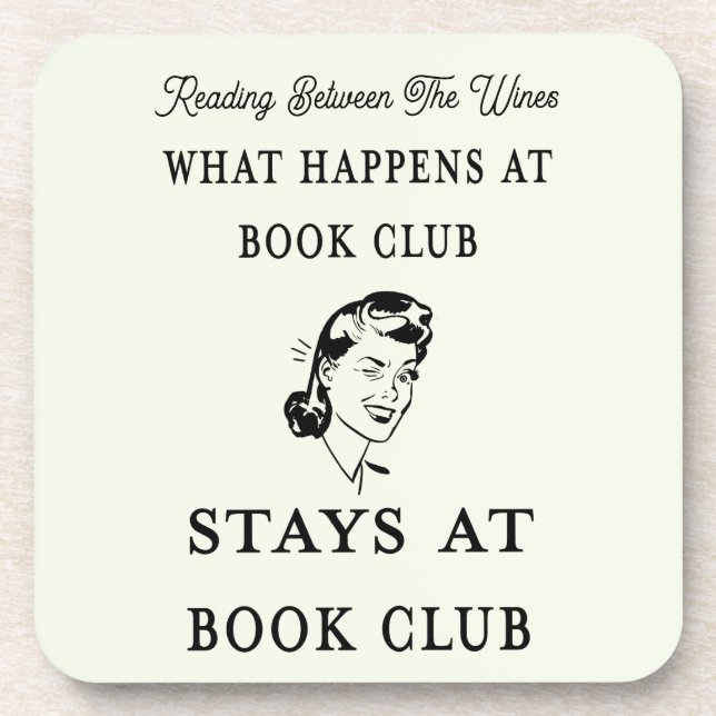 Funny Personalisiert Book Club Getränkeuntersetzer (Vorderseite)