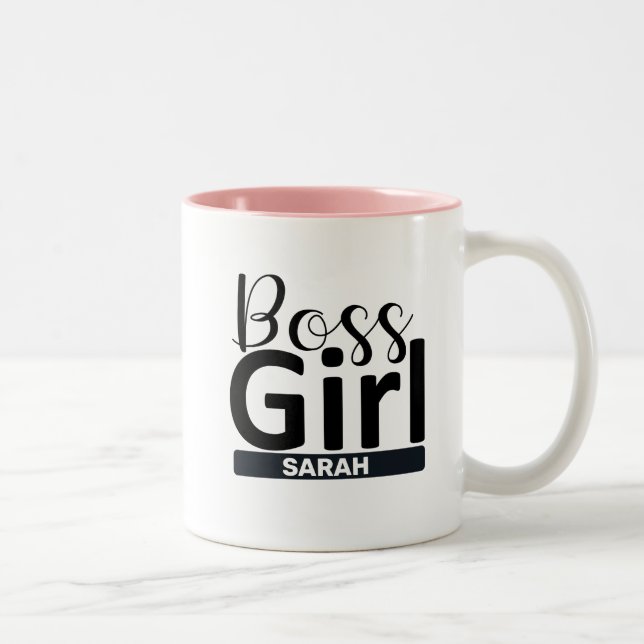Funny Personalisiert Boss Girl Geschenk Zweifarbige Tasse (Rechts)