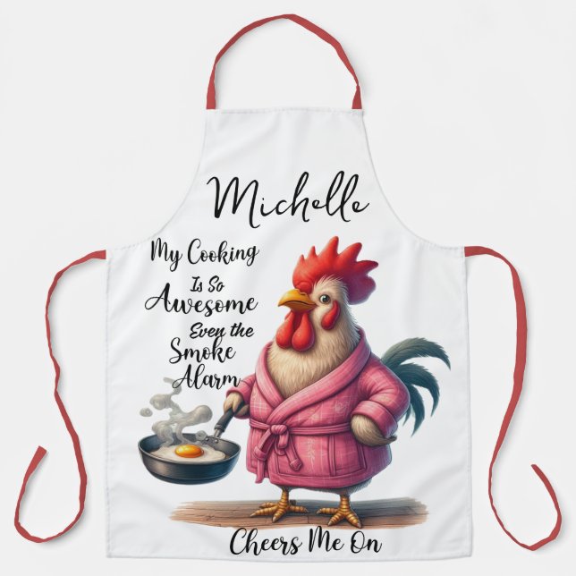 Funny Personalisiert Chicken Sprichwort Schürze (Vorderseite)