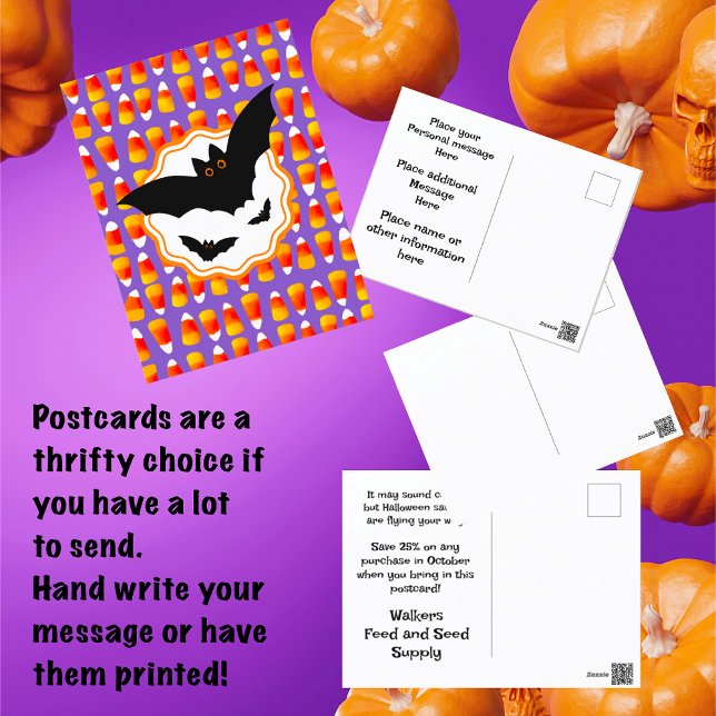 Funny Personalisiert Crazy Candy Mais Halloween Postkarte (Von Creator hochgeladen)