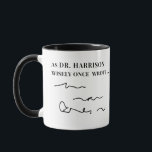 Funny Personalisiert Doctor Handwriting Prescripti Tasse<br><div class="desc">Ein weiser Arzt sagte einmal..?? Passen Sie diese Tasse für Ihren Lieblings-Md an! Perfektes Geschenk für die neue Tasse für den Spezialarzt in Ihrem Leben. Passen Sie Ihren Namen an. Diese Tasse von Joke Doctor enthält den Namen der Ärzte und ihre "Handschrift"-Schnörkel, und das Stethoscope-Symbol auf der anderen Seite. DR-Kaffee-Tasse,...</div>