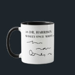 Funny Personalisiert Doctor Handwriting Prescripti Tasse<br><div class="desc">Ein weiser Arzt sagte einmal..?? Passen Sie diese Tasse für Ihren Lieblings-Md an! Perfektes Geschenk für die neue Tasse für den Spezialarzt in Ihrem Leben. Passen Sie Ihren Namen an. Diese Tasse von Joke Doctor enthält den Namen der Ärzte und ihre "Handschrift"-Schnörkel, und das Stethoscope-Symbol auf der anderen Seite. DR-Kaffee-Tasse,...</div>