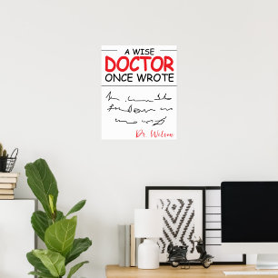 Funny Personalisiert Doctor lustiges Sprichwort Poster