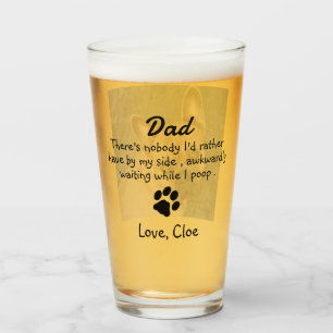 Funny Personalisiert Dog Vater Glas
