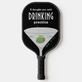 Funny Personalisiert Drink Martini Pickleball Schläger