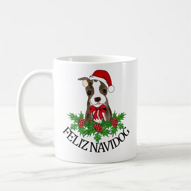 Funny Personalisiert French Bulldog Weihnachtsmann Kaffeetasse (Links)