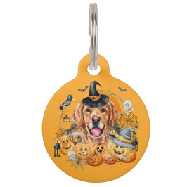Funny Personalisiert Golden Retriever Hund Hallowe Haustiermarke