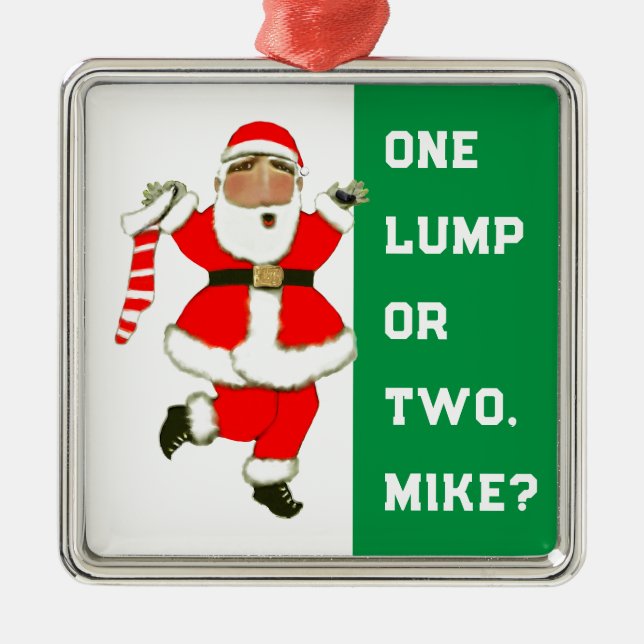 Funny Personalisiert Holiday Gift Ornament Aus Metall (Vorne)