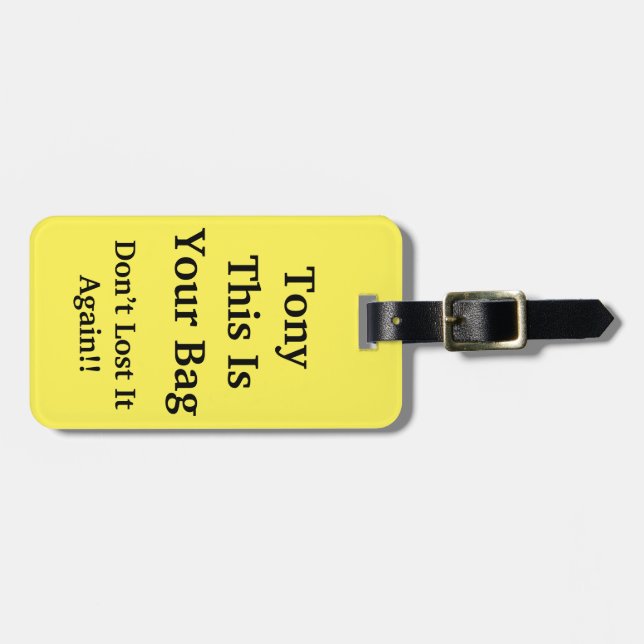 Funny Personalisiert Luggage Tag Gepäckanhänger (Vorderseite horizontal)