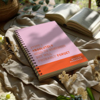 Funny Personalisiert Modern Pink Orange Individuel