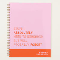 Funny Personalisiert Modern Pink Orange Individuel