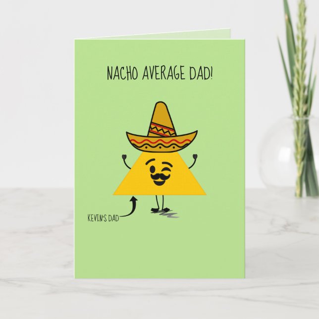 Funny personalisiert nacho Väter Tag/Geburtstag Karte (Vorderseite)