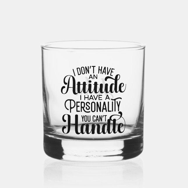 Funny Personalisiert Name Attitude Persönlichkeit Whiskyglas (Vorderseite)