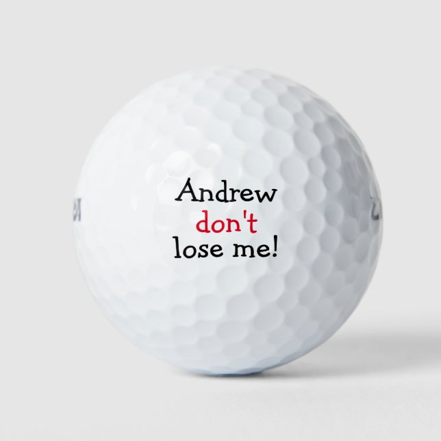 Funny Personalisiert Name verloren Golfball (Vorderseite)