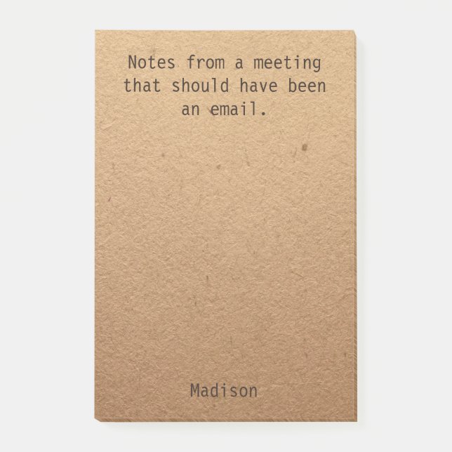 Funny Personalisiert Notes Office Business Meeting Post-it Klebezettel (Vorderseite)